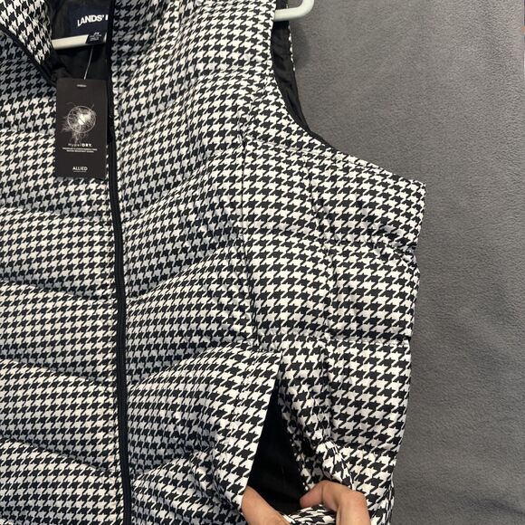 Lands' End Houndstooth Puffer Vest - Picture 5 of 8